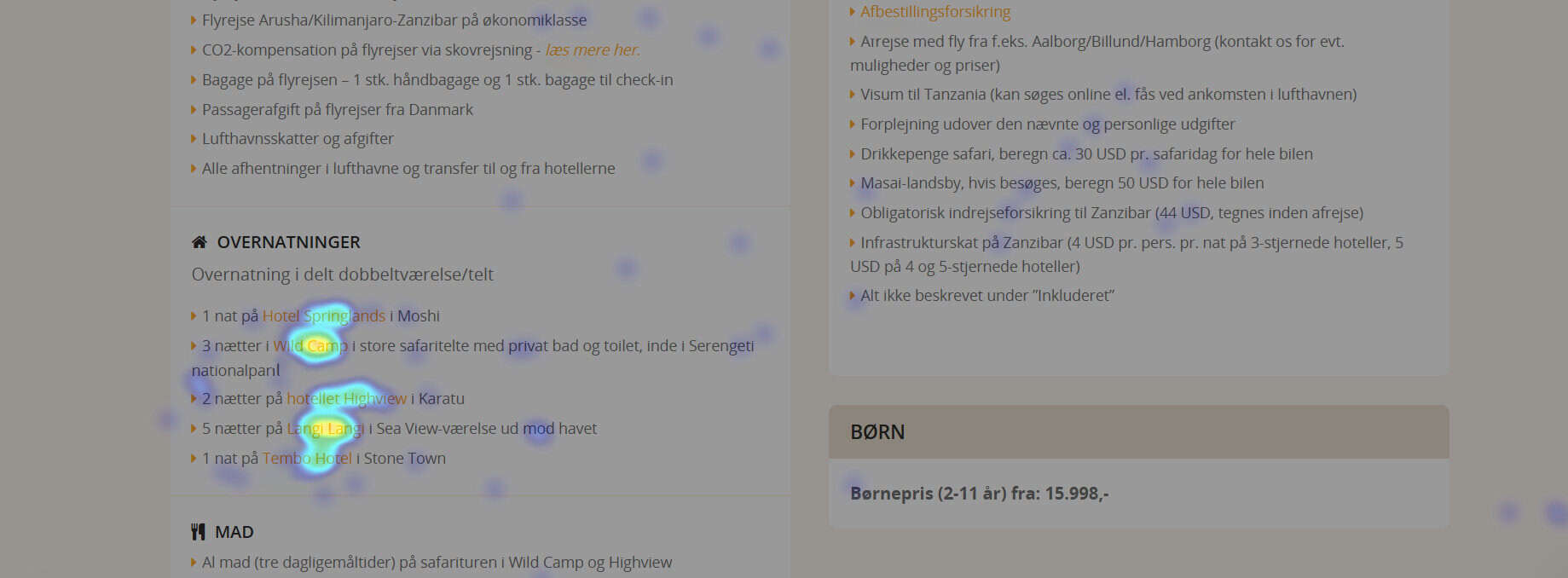 Screenshot fra Kipling Travels Mouseflow